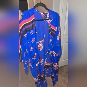 Express Blue Floral Kimono